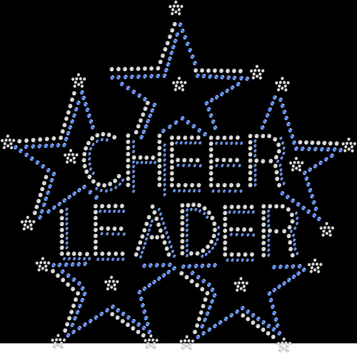 Rhinestone Bling Choose your Style Cheer Cheerleader Stars Blue