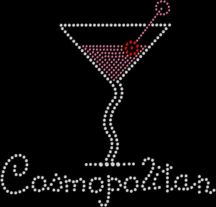 Rhinestone Bling Choose your Style Cosmopolitan Drink Glass Drinks