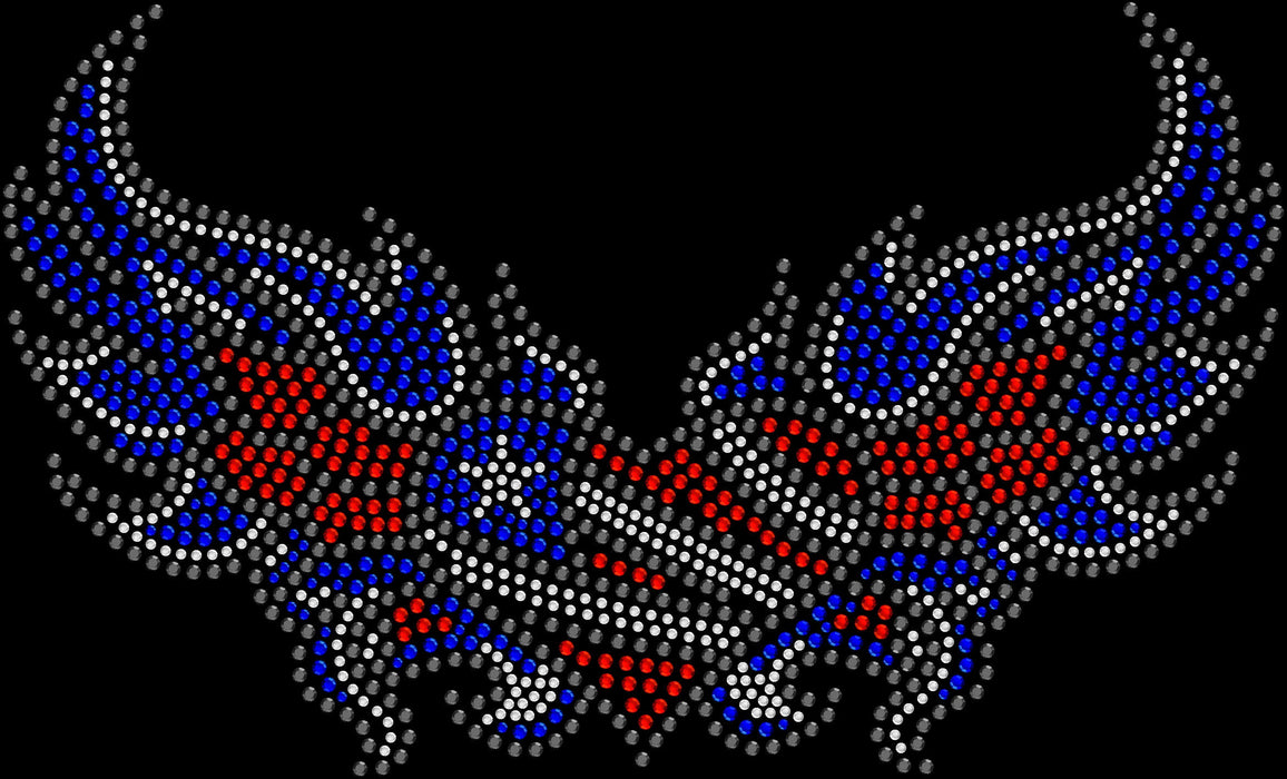 Rhinestone Bling Choose your Style Heart Wings American Flag USA Patriotic