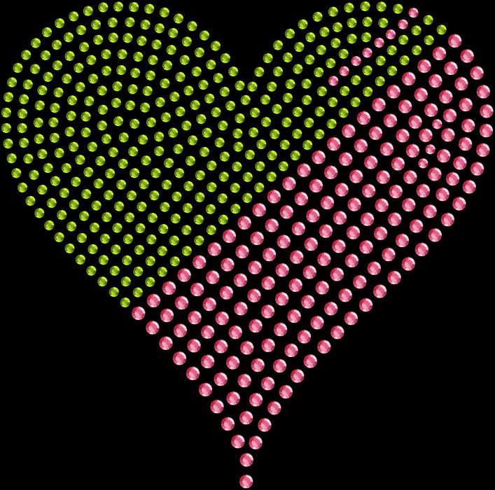 Rhinestone Bling Choose your Style Light Green Pink Heart Love Valentine's