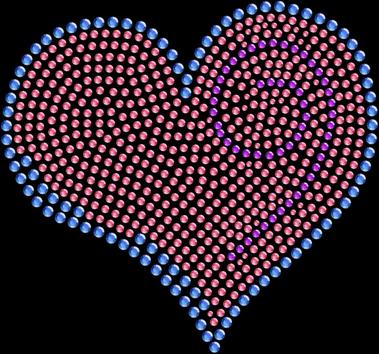 Rhinestone Bling Choose your Style Pink Blue Pink Heart Valentine's