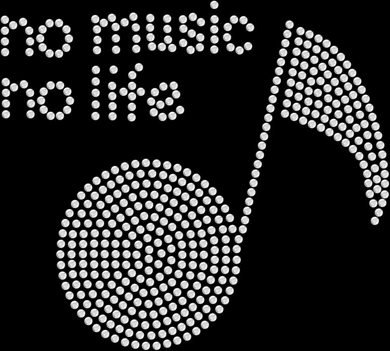 Rhinestone Bling Choose your Style No Music No Life Music