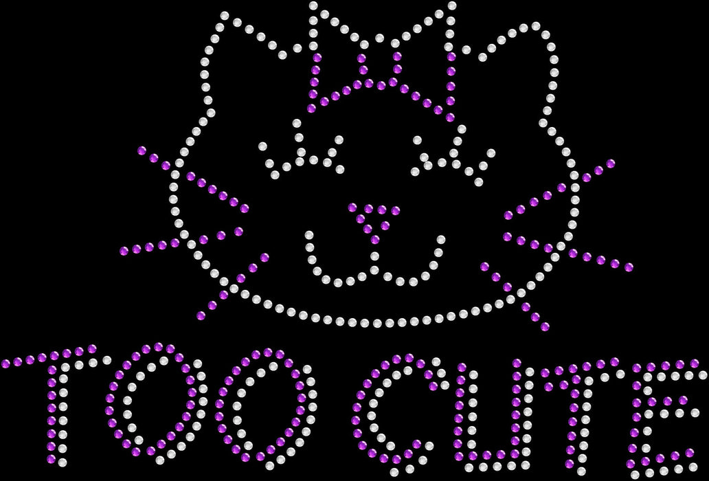 Rhinestone Bling Choose your Style Too Cute Kitty Cat Animals