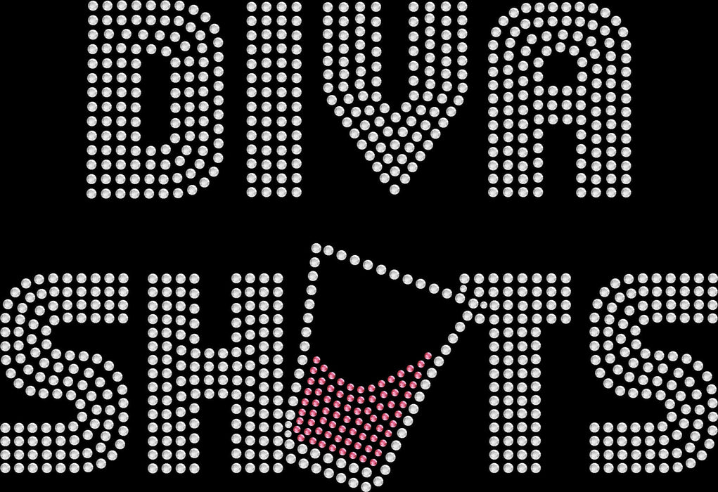 Rhinestone Bling Choose your Style Diva Glass Shot Sparkle Divas