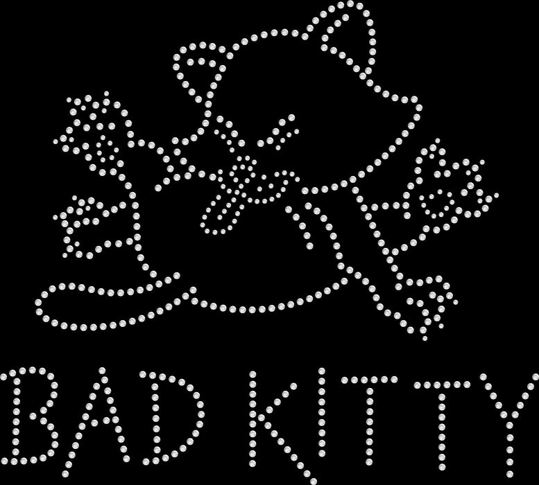 Rhinestone Bling Choose your Style Bad Kitty Cat Sparkle Animals