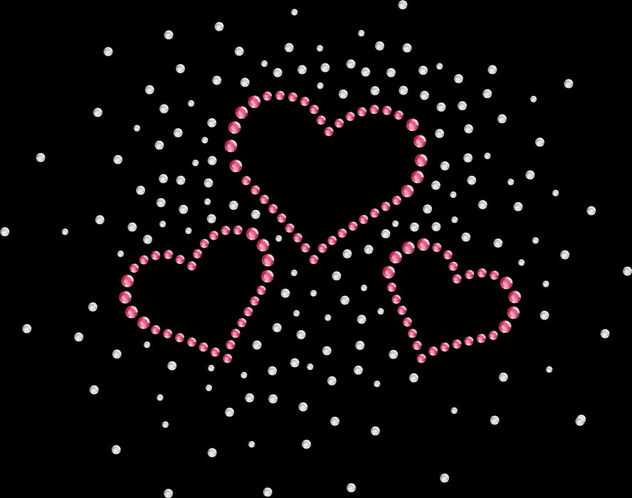 Rhinestone Bling Choose your Style Pink Hearts Sparkle  Valentine's