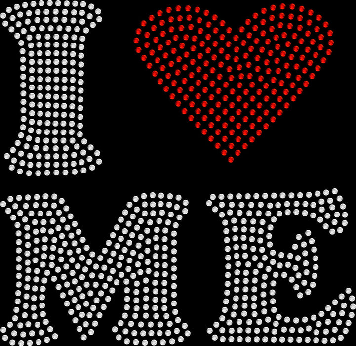 Rhinestone Bling Choose your Style I Love Me Red Heart Sparkle Valentine's