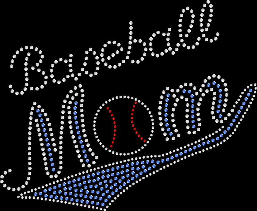 Rhinestone Bling Choose your Style Baseball Mom Ball Blue Sports Family