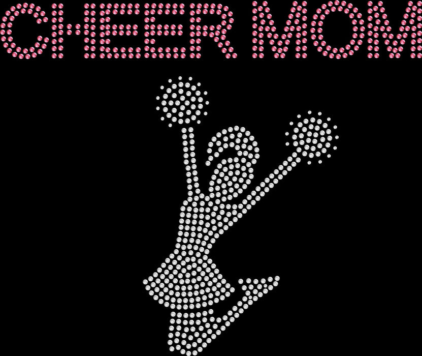 Rhinestone Bling Choose your Style Cheer Mom Pink Sparkle Cheer Family