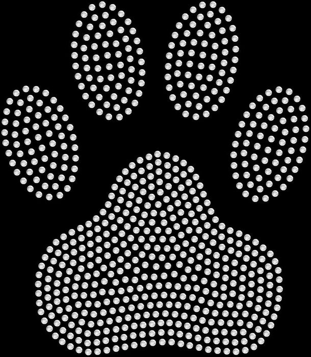 Rhinestone Bling Choose your Style Dog Paw Crystal White Clear Animals