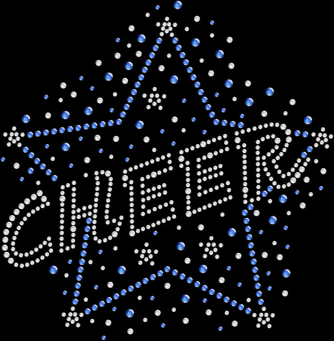 Rhinestone Bling Choose your Style Cheer Star Cheerleading Blue