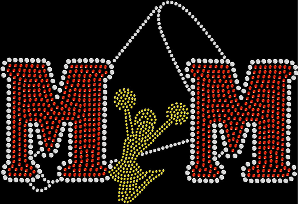 Rhinestone Bling Choose your Style Cheer Mom Red Yellow Sparkle  Family