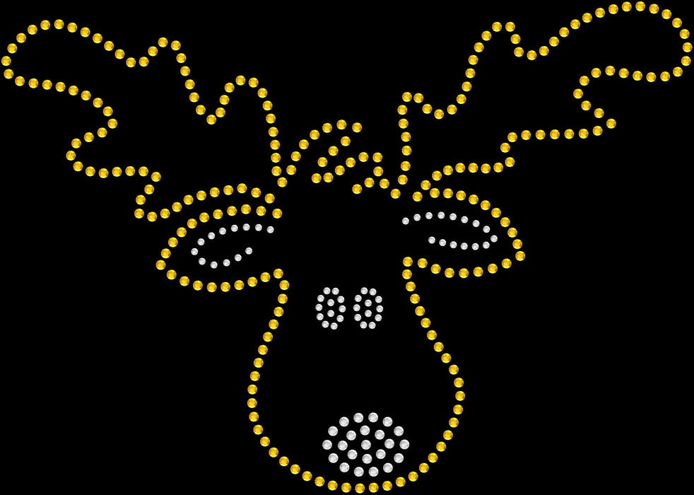 Rhinestone Bling Choose your Style Moose Head Cartoon Yellow Animals