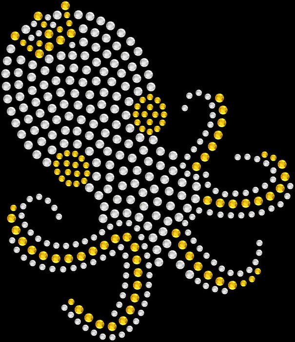 Rhinestone Bling Choose your Style Octopus White Yellow Sparkle Animals