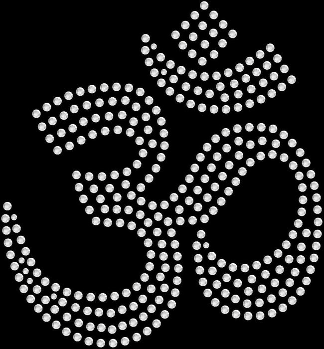 Rhinestone Bling Choose your Style Om Symbol Meditation Yoga Hindu Religion