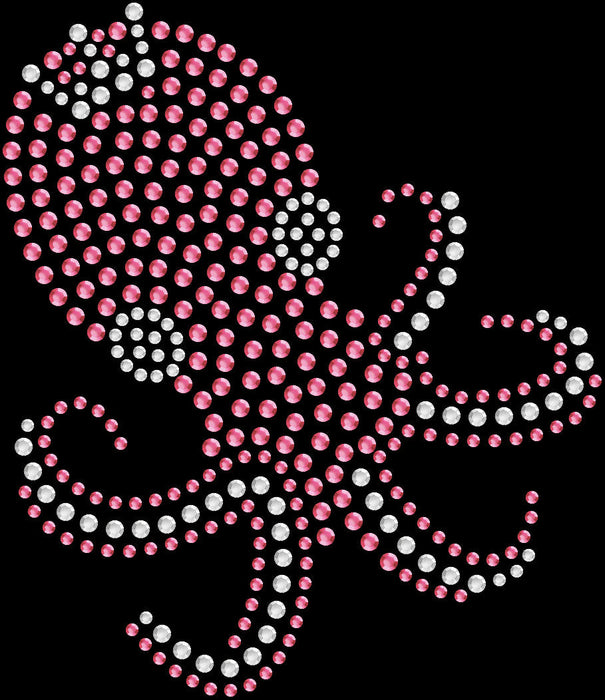 Rhinestone Bling Choose your Style Octopus Pink White Sparkle Animals