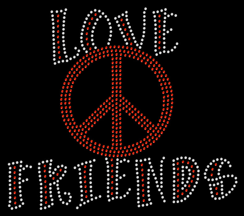 Rhinestone Bling Choose your Style Love Friends Peace Symbol Symbols Family