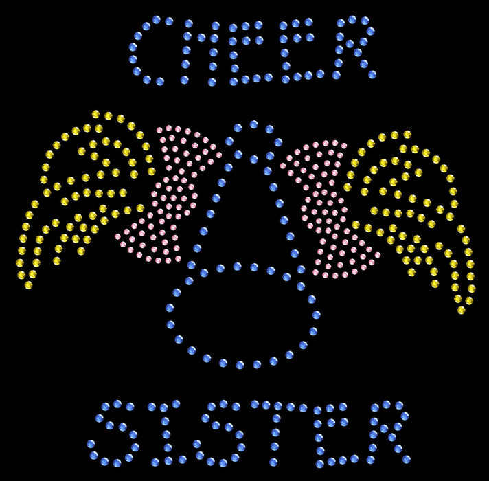 Rhinestone Bling Choose your Style Cheer Sister Bow Megaphone Cheer