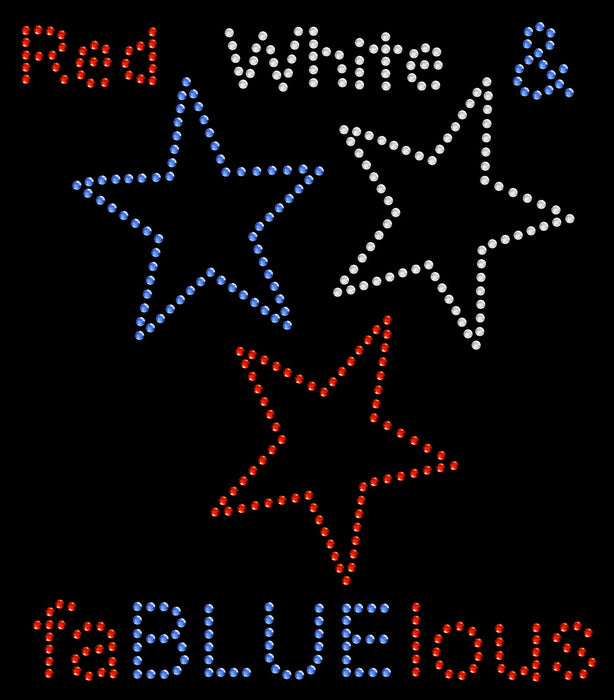 Rhinestone Bling Choose your Style Red White FaBLUElous Blue Stars Patriotic