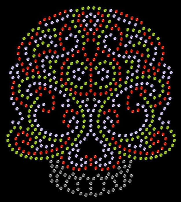 Rhinestone Bling Choose your Style Multicolor Sugar Skull  Halloween