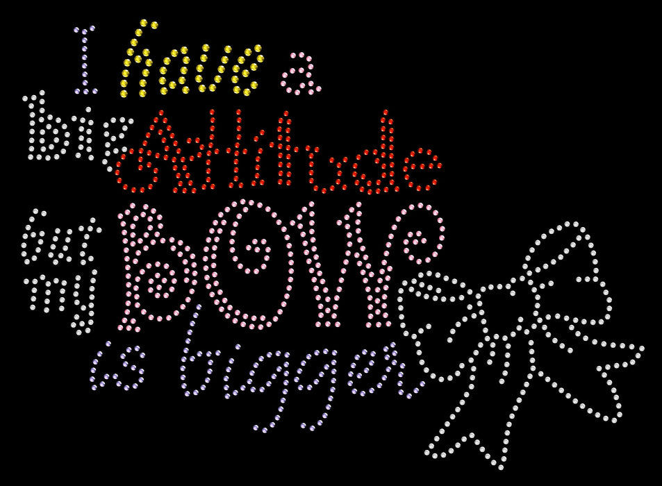 Rhinestone Bling Choose your Style Big Attitude Bigger Bow Religion