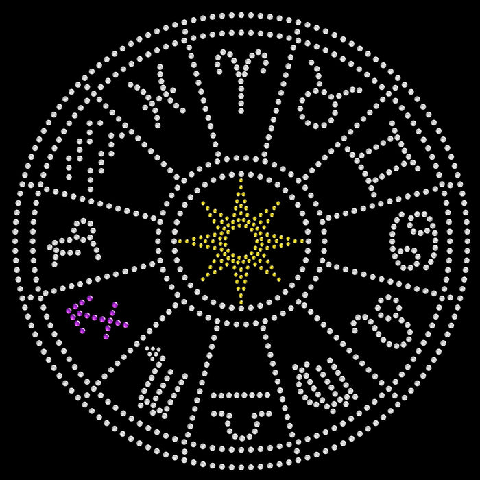 Rhinestone Bling Choose your Style Zodiac Wheel Horoscope Houses Sagitarius Symbols