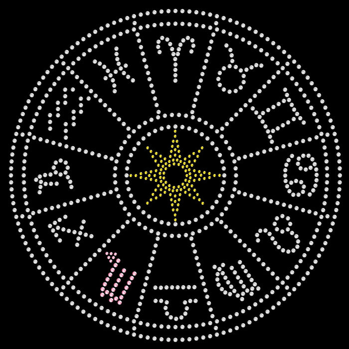 Rhinestone Bling Choose your Style Zodiac Wheel Horoscope Houses Scorpio Symbols