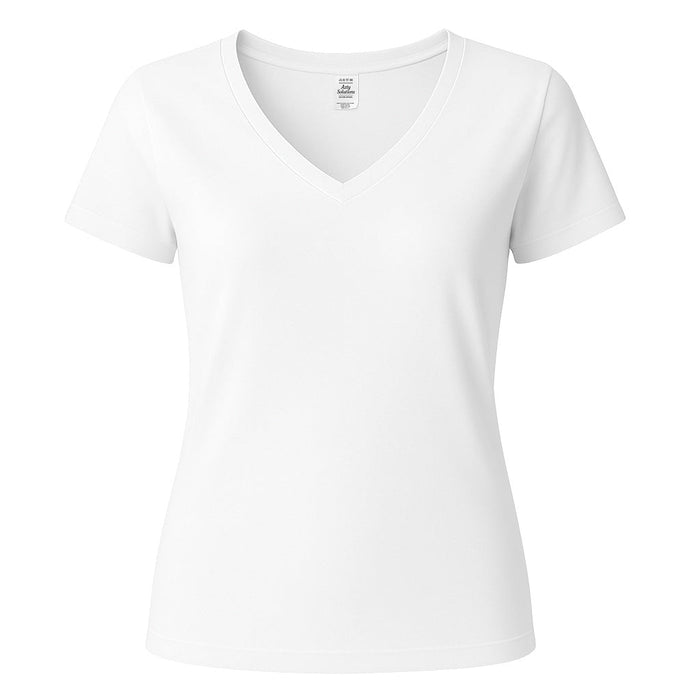 Custom Women's T-Shirt - Christmas DTF Print with Personalized Rhinestone Text